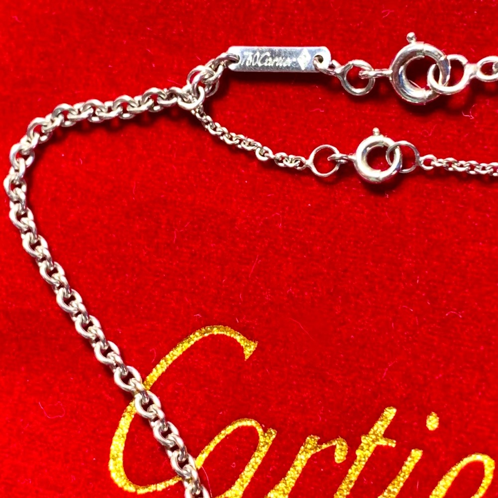 Authentic Cartier 17” white gold chain